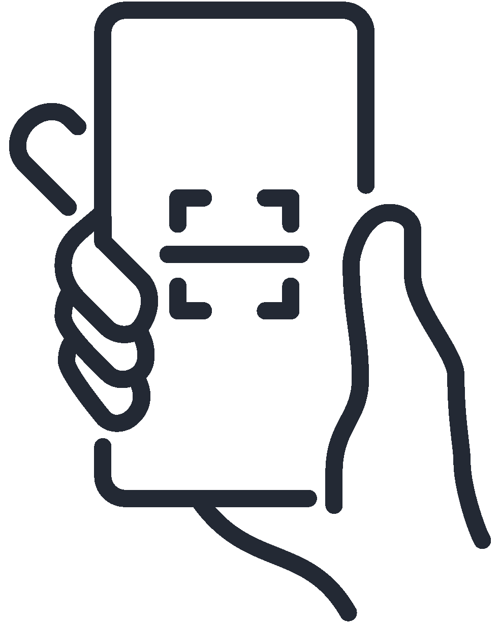 QR code scanning illustration